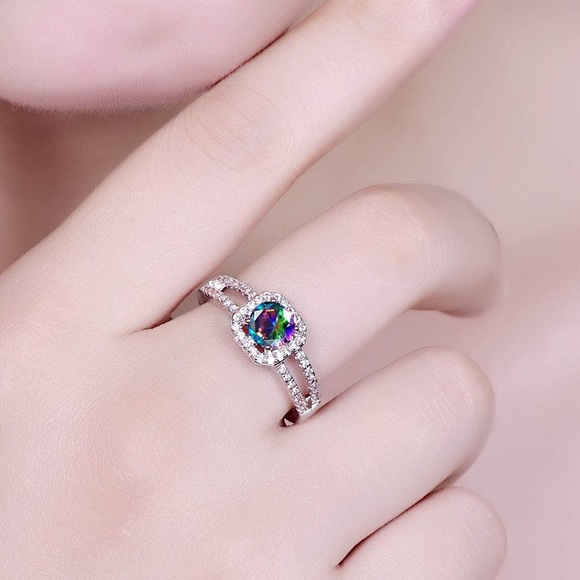 Rainbow Sterling Silver Ring - Picture 3 of 3